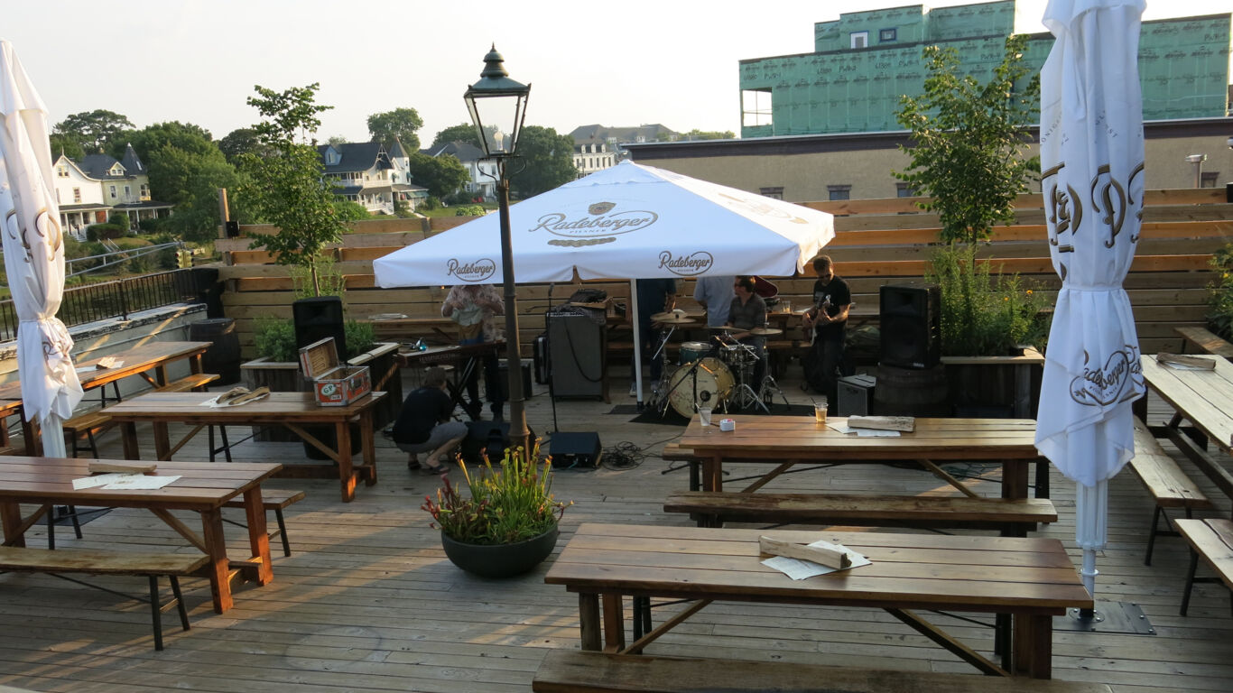 Rooftop view of Asbury Biergarten